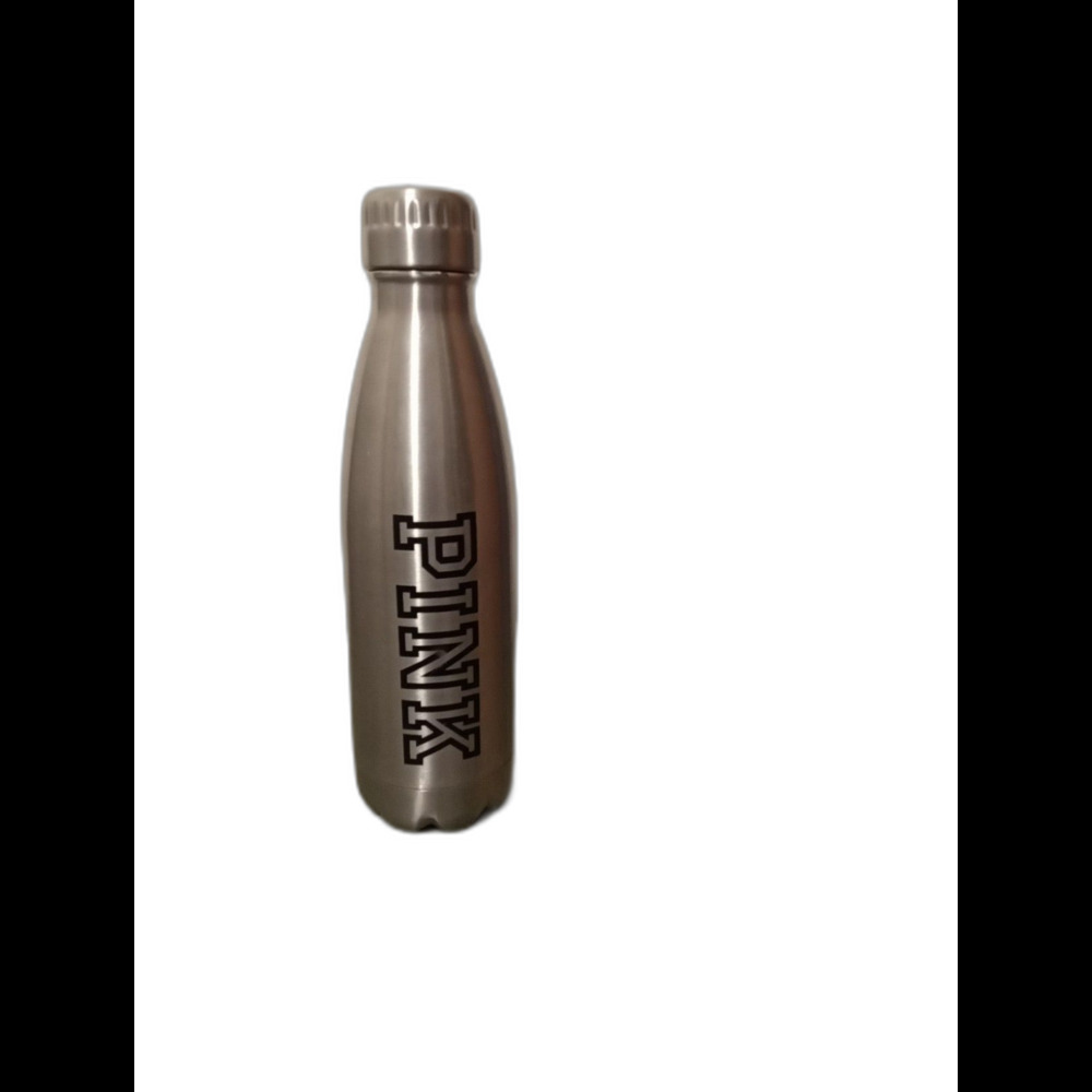 VICTORIA'S SECRET PINK METAL STAINLESS STEEL TWIST CAP 17 OZ WATER BOTTLE